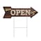 Signmission Open 2 Arrow Yard Sign Funny Home Decor 30in Wide C-ARROW10-999695 - alternate 1